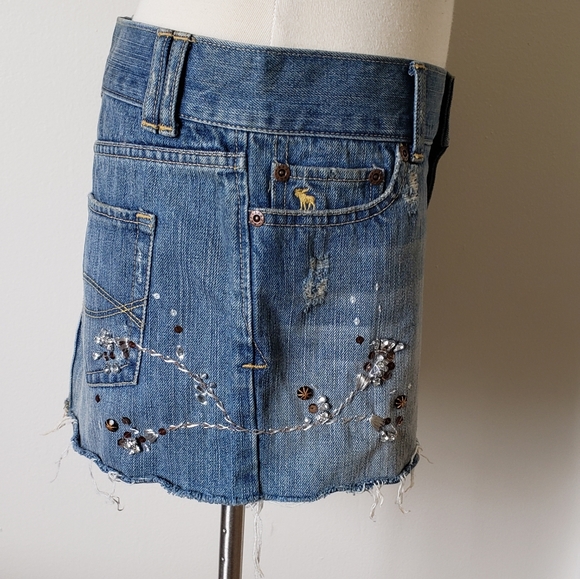 Abercrombie & Fitch Embellished Denim Skirt - Picture 3 of 5